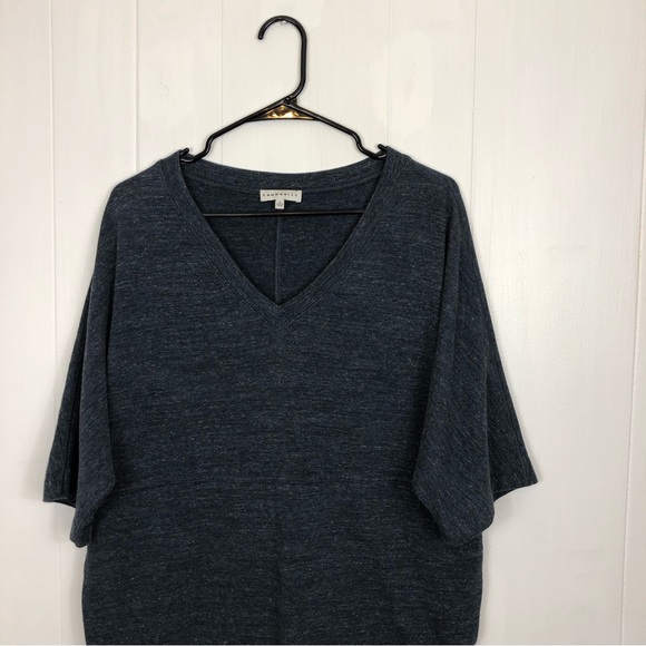 Community Heathered Blue Double Layered Oversized T-Shirt Sz M - Picture 3 of 8